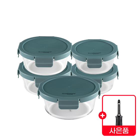 [무료배송] 스냅웨어 프레쉬스냅 유리밀폐용기 원형 세트